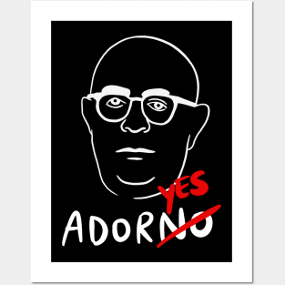 Theodor Adorno (German Philosopher) - Philosophy Pun AdorYES Posters and Art